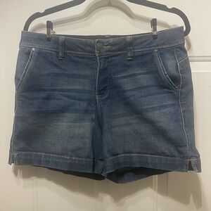 One5One Women's Denim Shorts Size 8/29 Blue Jean Button Casual